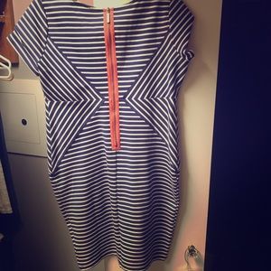 Striped Jessica Simpson maternity dress